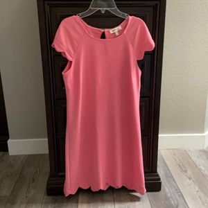 Pretty pink scalloped dress